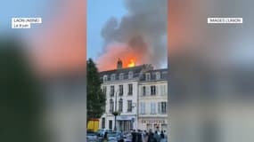 Un feu s'est déclaré à Laon dans l'Aisne le 9 juin 2025.