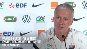 France-Suède : "Il a très envie", Deschamps optimiste pour Mbappé