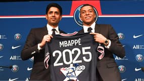 Nasser Al-Khelaïfi et Kylian Mbappé
