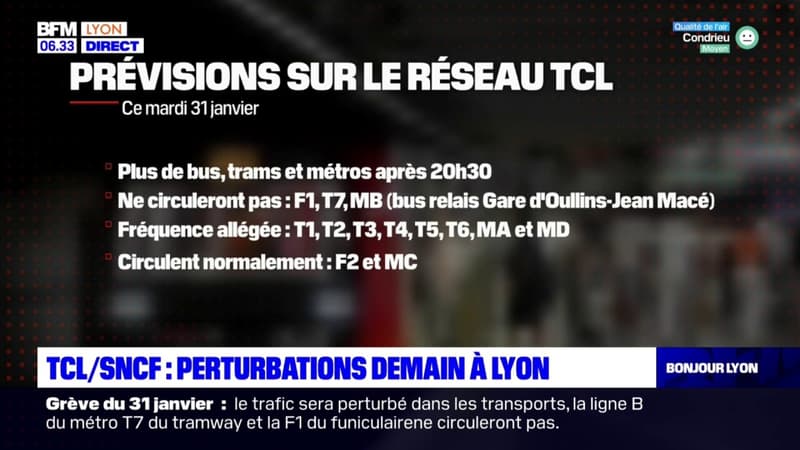 Grève du 31 janvier: de fortes perturbations à prévoir dans les transports en commun lyonnais