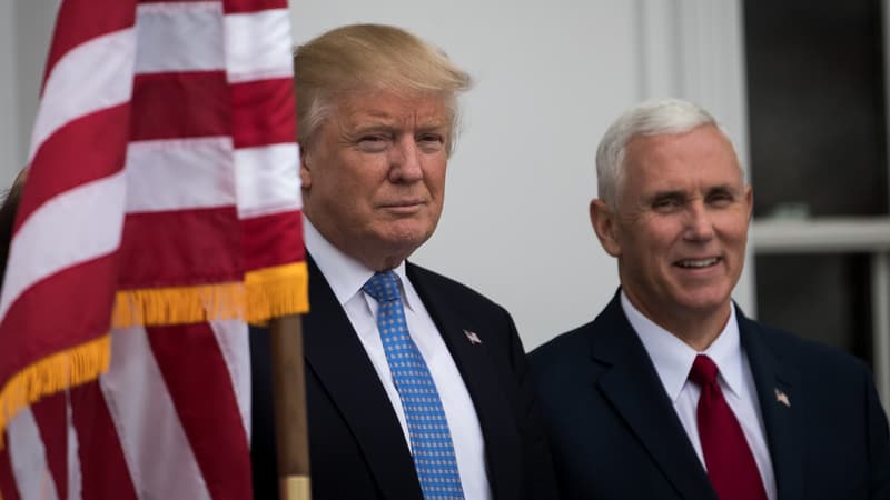 Le président élu Donald Trump, et son vice-président Mike Pence, le 20 novembre. 