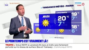 Météo Paris-Ile de France du 23 mars : Des températures douces cet après-midi
