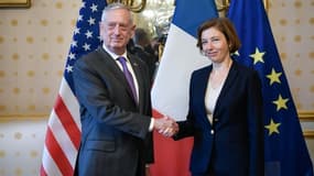 Le ministre américain de la Défense Jim Mattis lors de sa rencontre avec Florence Parly.