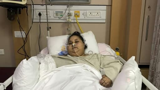 L'Égyptienne Eman Ahmed Abd El Aty, sur une photo fournie le 9 mars 2017 par l'hôpital Saifee à Bombay