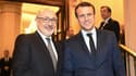Francis Kalifat, président du CRIF, et Emmanuel Macron le 2 mars 2017 à Paris