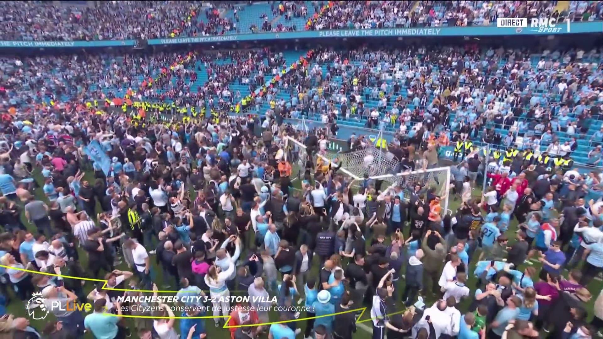 L'envahissement de terrain à l'Etihad Stadium, le 22 mai 2022