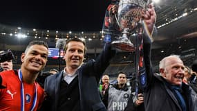 Julien Stéphan et François Pinault en 2019