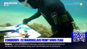 Corbières: un Marseillais peint sous l'eau grâce à des pigments écoresponsables
