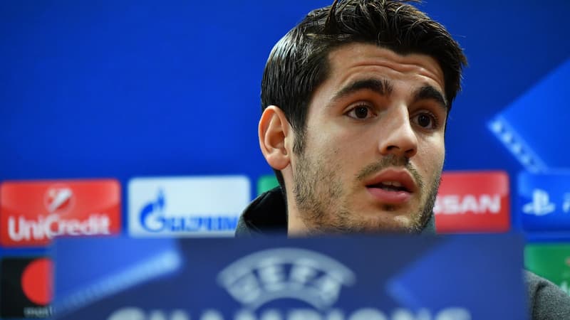 Morata en conférence de presse avant AS Rome-Chelsea