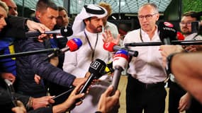 Mohammed Bin Sulayem, président de la FIA, Stefano Domenicali, patron de la F1 (25  mars 2022)