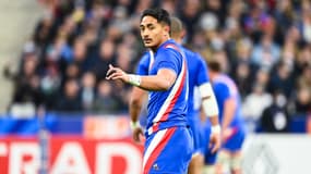 Yoram Moefana avec le XV de France, le 12 février 2022