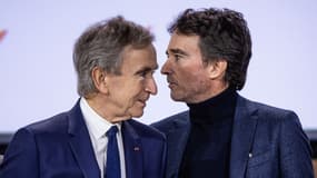 Bernard Arnault et son fils Antoine Arnault le 14/12/2023