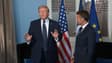 Le président américain Donald Trump et le président français Emmanuel Macron le 15 juin 2026 à Évian-les-Bains (Haute-Savoie).