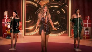 Mariah Carey, Jennifer Hudson et Ariana Grande dans le clip de "Oh Santa!"