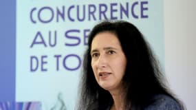 La présidente de l'Autorité de la concurrence Isabelle de Silva, lors d'une conéfrence de presse à paris, le 9 juillet 2019