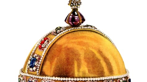 L'orbe du souverain britannique selon une illustration de Cyril Davenport. 