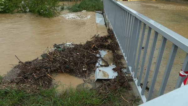 Des inondations à Simandres, dans le Rhône, le 29 avril 2024.
