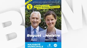 L'une des affiches de campagnes d'Elisabeth de Maistre, élue députée de la 9e circonscription des Hauts-de-Seine le 9 février 2025.