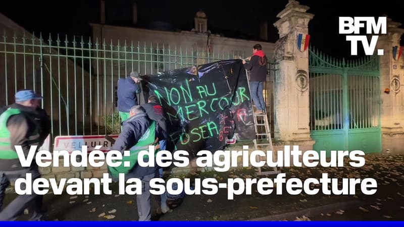 Des agriculteurs encerclent la sous-préfecture de Fontenay-le-Comte en Vendée