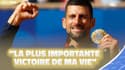 JO 2024 / Tennis: "La plus importante victoire de ma vie" Djokovic aux anges après l'or