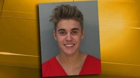 "Mugshot", photo d'identité judiciaire de Justin Bieber, prise par la police de Miami après son arrestation.