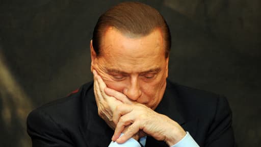 Sylvio Berlusconi le 1er février 2012 au Parlement italien à Rome.