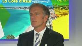 Kevin Luciano, maire Les Républicains de Vallauris Golfe-Juan (Alpes-Maritimes) sur le plateau de Bonjour la Côte d'azur le jeudi 14 septembre 2023.