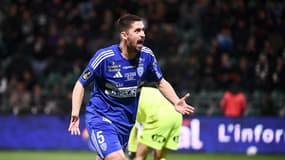 Le milieu de terrain de Bastia Julien Maggiotti face au Red Star le 6 décembre 2024