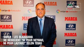 Mercato : Le Barça ne négocie "ni pour Neymar, ni pour Lautaro" selon Tebas