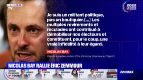Présidentielle: Nicolas Bay, ex-cadre du Rassemblement national, confirme son ralliement à Éric Zemmour 