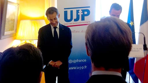 Nicolas Sarkozy lors de la remise du prix de l'Appel du 18 juin.