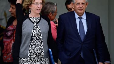 Muriel Pénicaud, la ministre du Travail et Jacques Mezard, ministre de la Cohésion des territoires.
