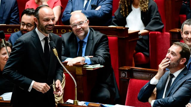 Edouard Philippe lors de la première séance des questions au gouvernement, le 5 juillet 2017 à l'Assemblée nationale
