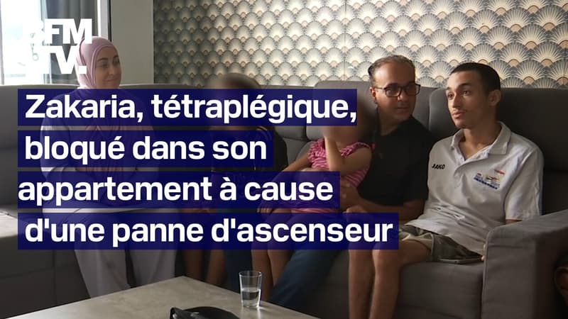 Le calvaire de Zakaria, tétraplégique, bloqué dans son appartement à cause d'une panne d'ascenseur liée à un acte de vandalisme