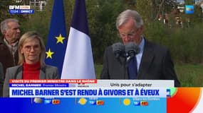 Intempéries: le Premier ministre Michel Barnier s'est rendu à Givors et Éveux ce vendredi