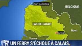 Calais: un ferry transportant 300 personnes s'échoue dans le port