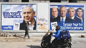 Des affiches électorales à Tel Aviv, le 3 avril dernier. 