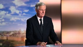 Le Premier ministre Michel Barnier au journal télévisé de France 2 à Paris, le 22 septembre 2024
