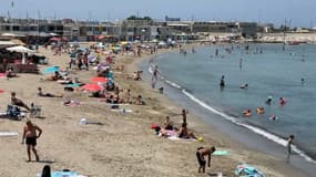 La plage de la Pointe Rouge à Marseille.