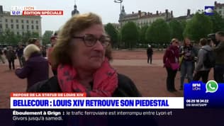 Lyon: la joie de retrouver la statue de Louis XIV sur la place Bellecour