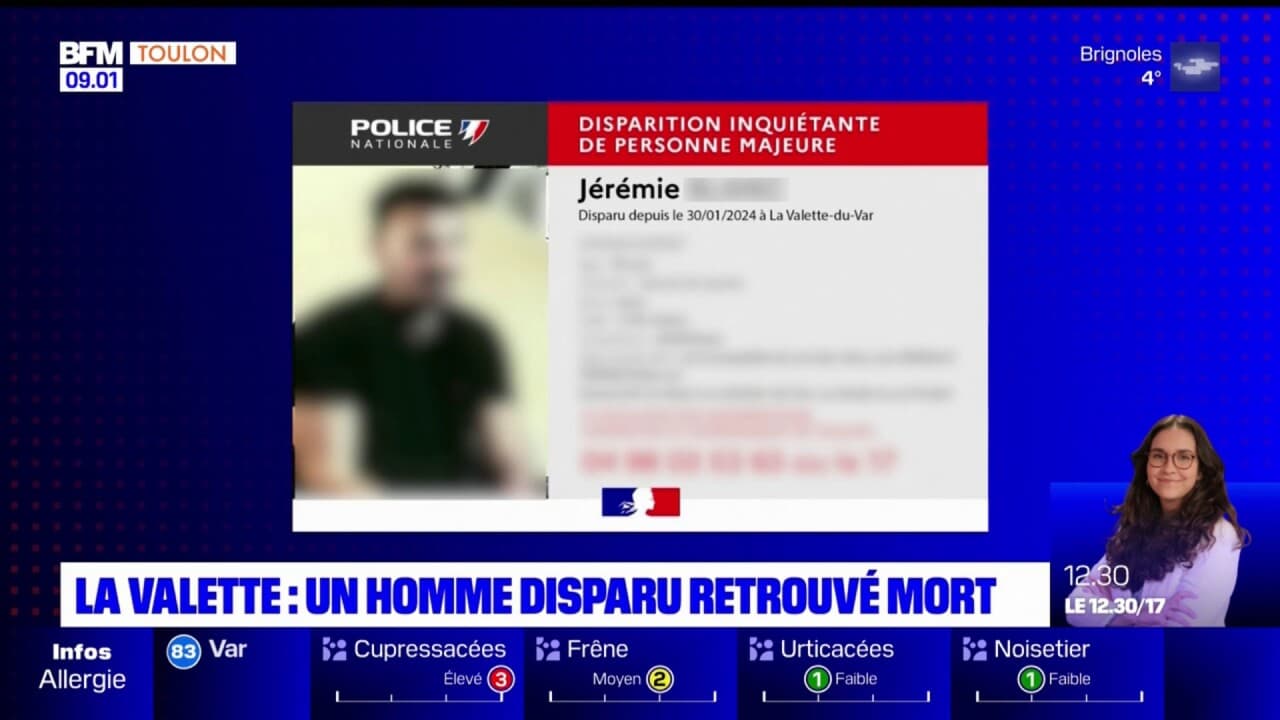 La ValetteduVar un homme de 19 ans porté disparu retrouvé mort