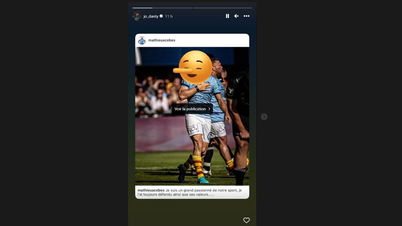 Le message de Jonathan Danty contre Mathieu Acebes Le message de Jonathan Danty contre Mathieu Acebes