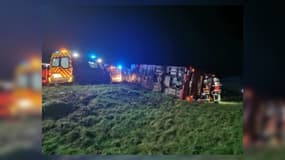 Accident d'un autocar sur l'autoroute A6 à Eguilly (Côte-d'Or), le 3 mars