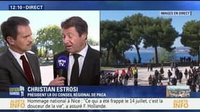 Hommage national aux victimes de l'attentat de Nice: "Je suis heureux et fier que la dignité était au rendez-vous", Christian Estrosi