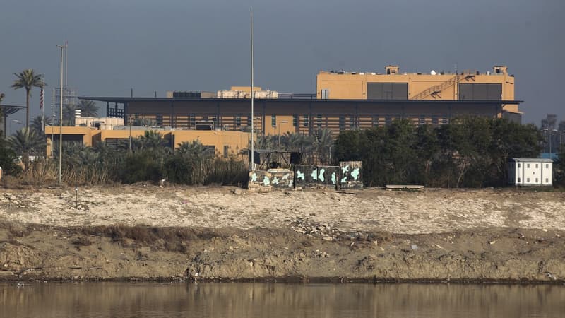 L'ambassade américaine à Bagdad, en Irak.