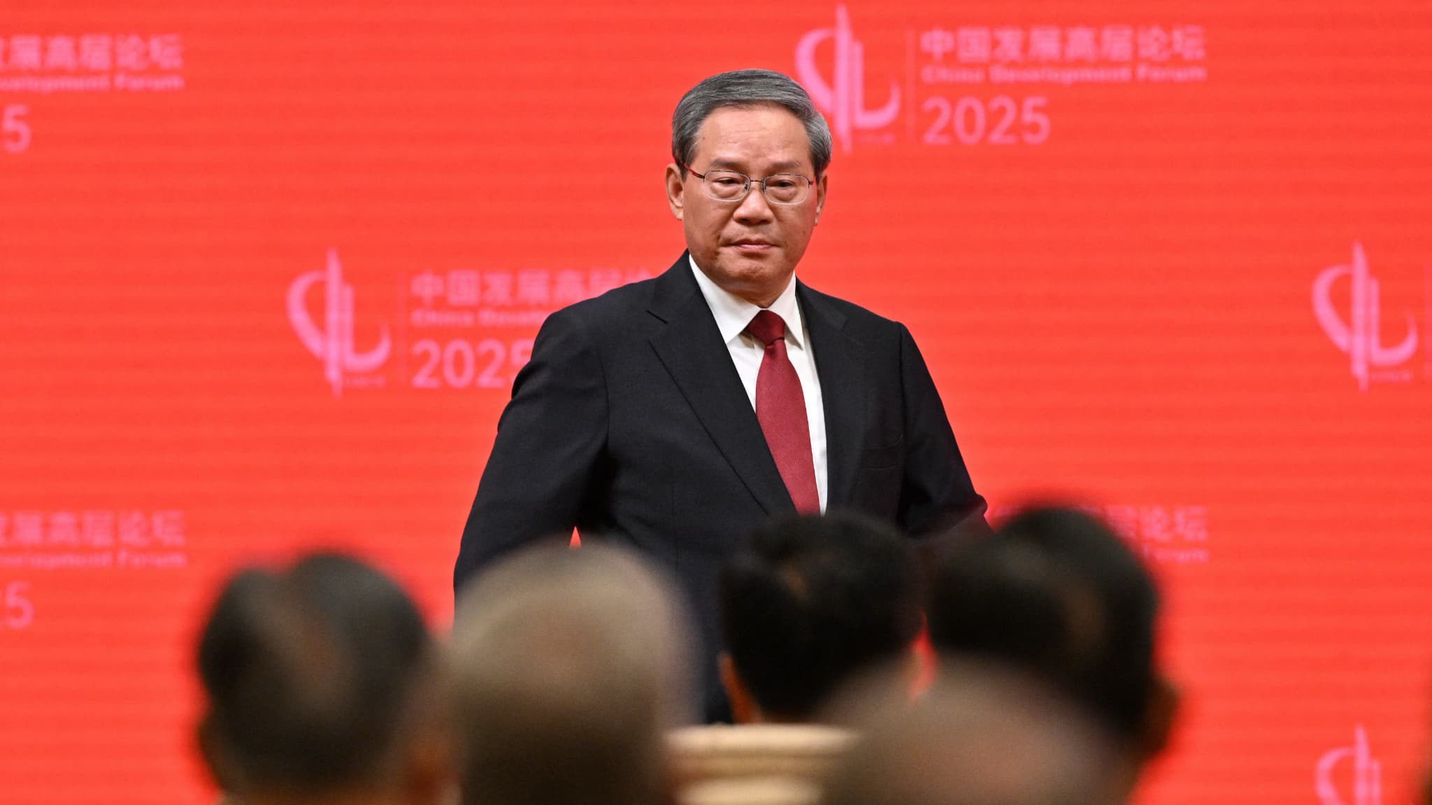Le premier ministre chinois Li Qiang le 23 mars 2025 à Pékin. 