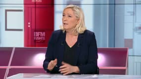 Marine Le Pen, invitée sur le plateau de BFM Politique le 15 novembre 2020