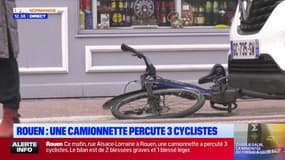 Rouen: une camionnette percute trois cyclistes 