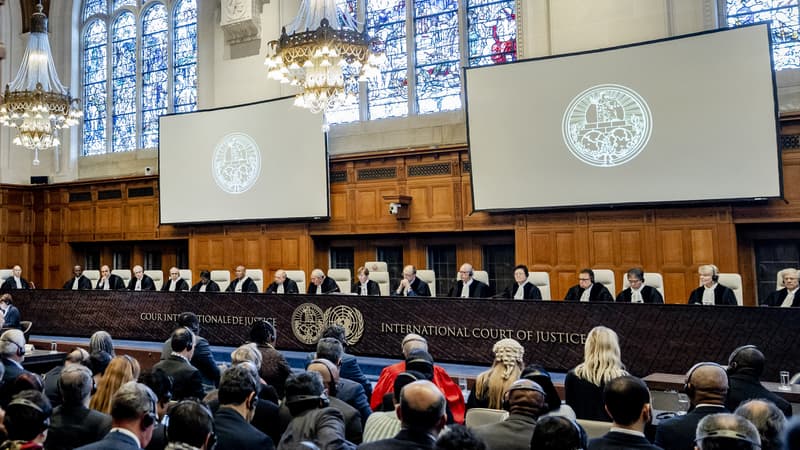 Le président de la Cour de justice internationale (CIJ) Joan Donoghue s'exprime à La Haye, aux Pays-Bas, le 26 janvier 2024