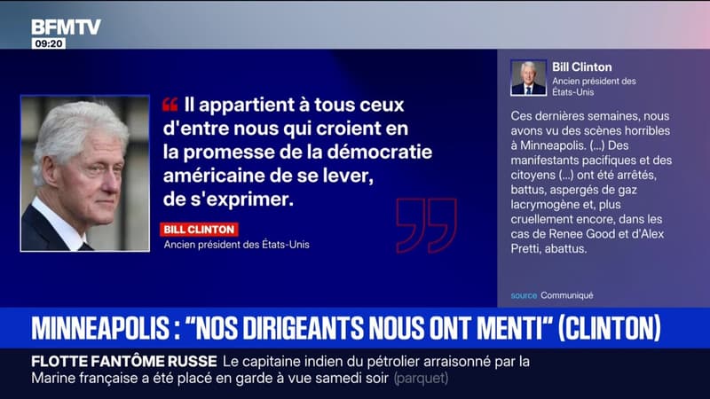 Manifestations à Minneapolis contre l'ICE: les réactions de deux anciens présidents des États-Unis, Bill Clinton et Barack Obama